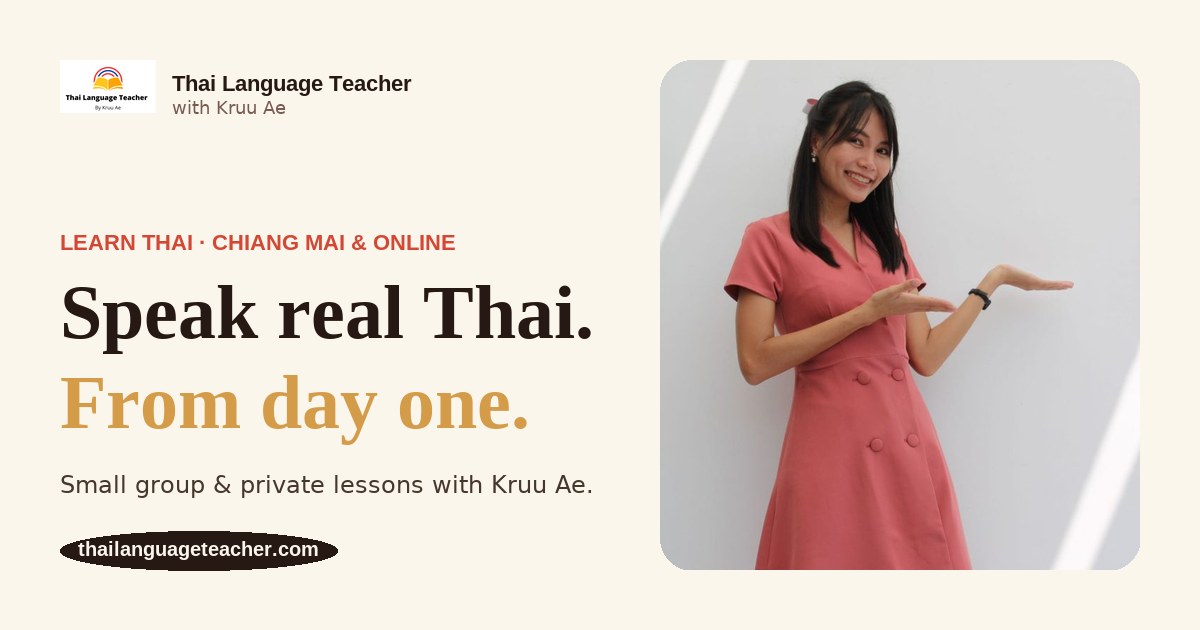 Thai Learning Week Learn Thai in Chiang Mai & Online | Thai Language Teacher